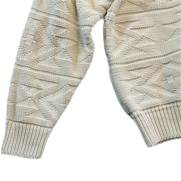 Vintage GAP ramie/cotton Southwest PatternTextured Knit Pullover Jumper Sweater - Picture 7 of 8